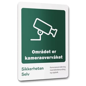 Kameraovervåkning Skilt Aluminium