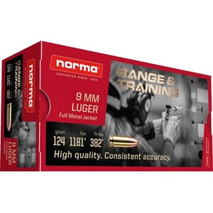 Norma 9mm Luger FMJ 124gr