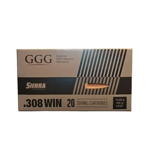 GGG 308Win 168Grs HPBT Sierra MatchKing 20Pk