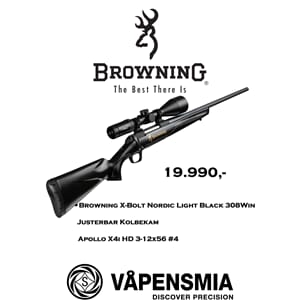 Browning X-Bolt Nordic Light Black 6,5X55 Apollo X4i Justerb